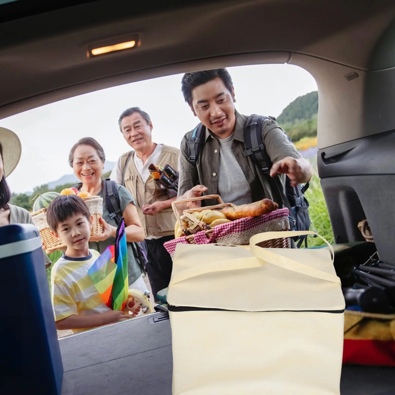 

Изолированная сумка-холодильник большой вместимости, складная, для кемпинга, барбекю, сохранения продуктов на открытом воздухе, многофункциональная сумка для покупок