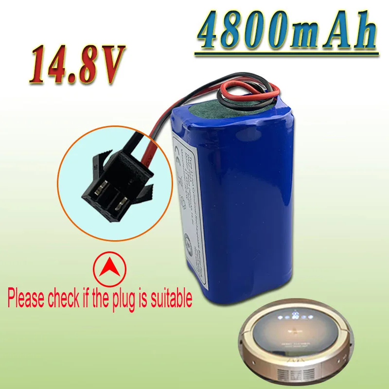 14.4V 14.8V 4800mAh Li-ion Battery For Cecotec Conga 1290 1390 1490 1590，360 C50 LIFERO RX9 Midea i3 i3pro F2TB Robotic Vacuum C