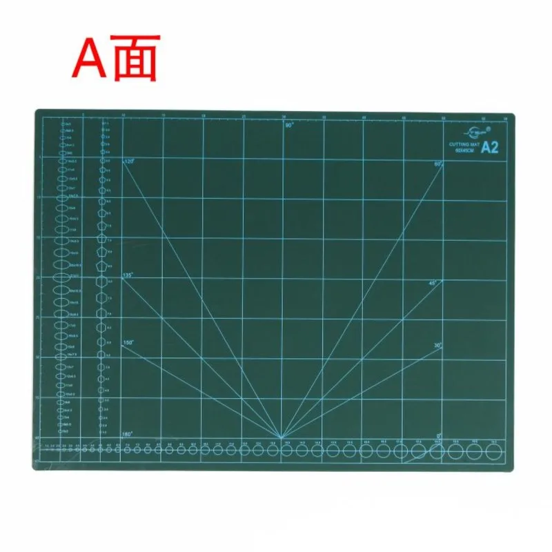 new Cutting Mat A2 Pvc Rectangle Self Healing thicker  white core  Desktop Protection Mat   Craft Dark Green 60cm * 45cm*0.3cm