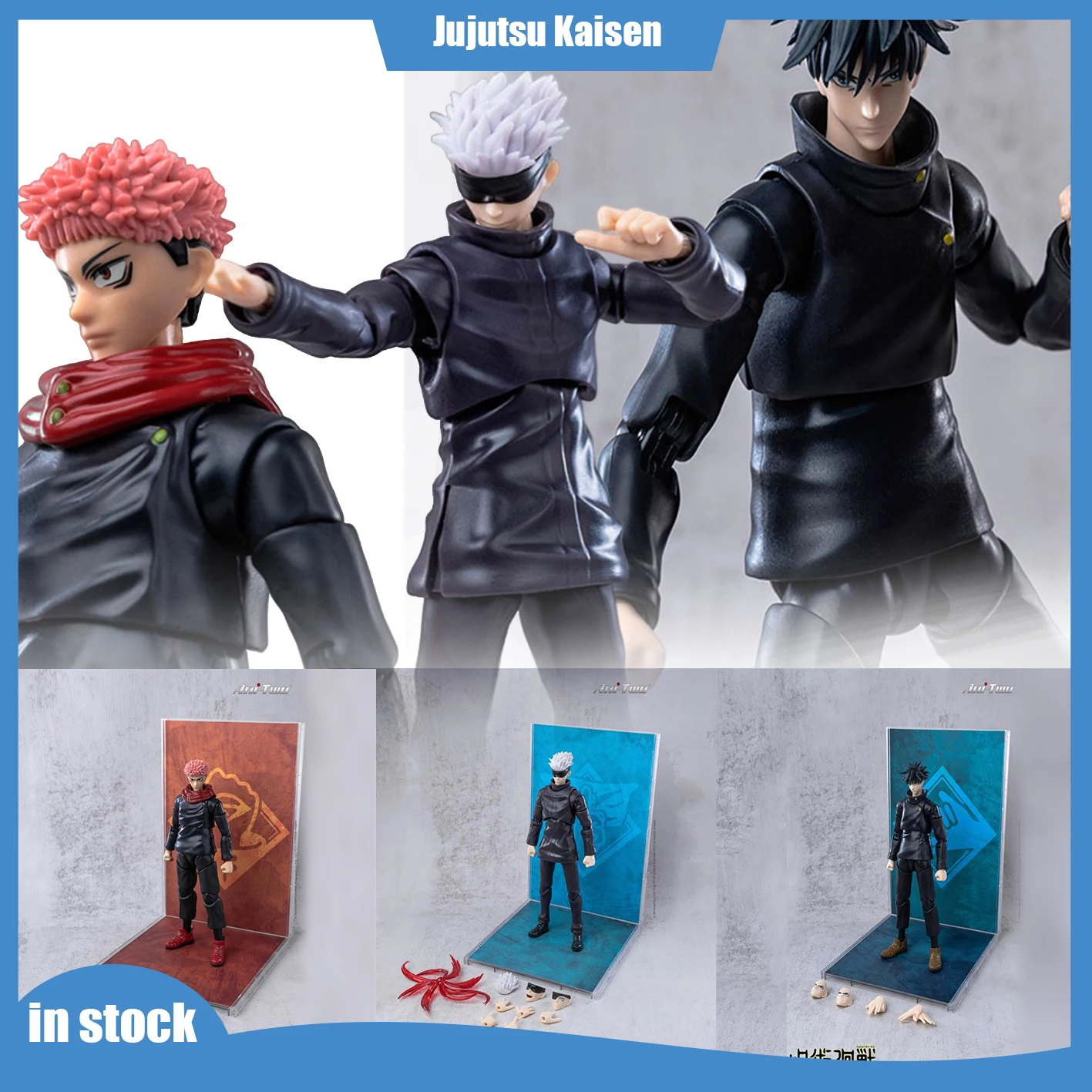 

Original Sunrisepop Satoru Gojo Fushiguro Megumi Itadori Yuji Jujutsu Kaisen Shf Anime Action Figure Collectible Model Toy Gift