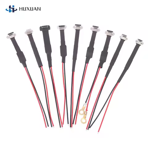 Type-C Micro USB Connector FPC 2Pin 3Pin W/ Resistor R1 Soft Flat Cable Male Charging Cable Fast Charge Wire Extention For Phone