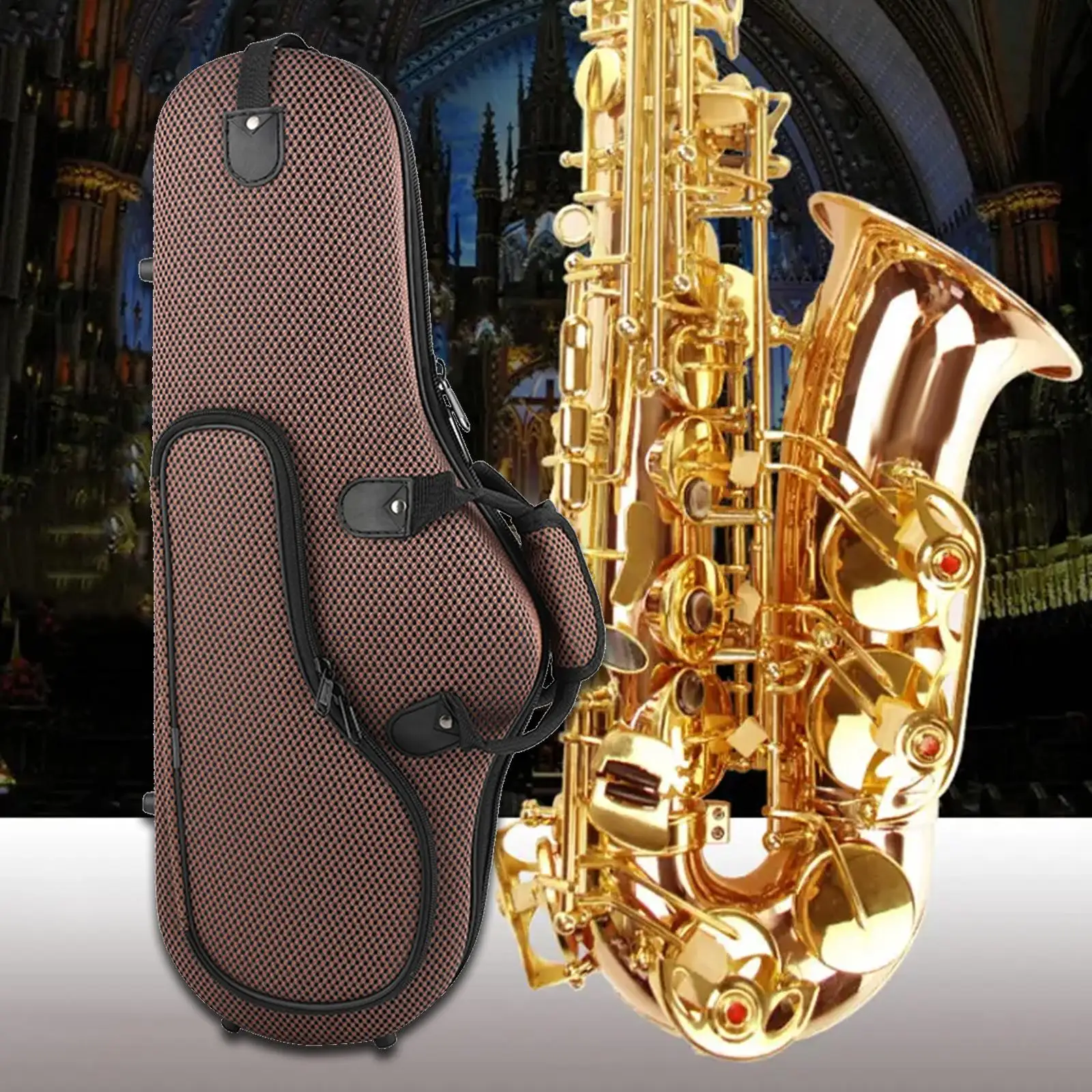 Funda para saxofón Alto, bolsa para saxofón, tela Oxford, protectora, estuche de transporte para saxofón