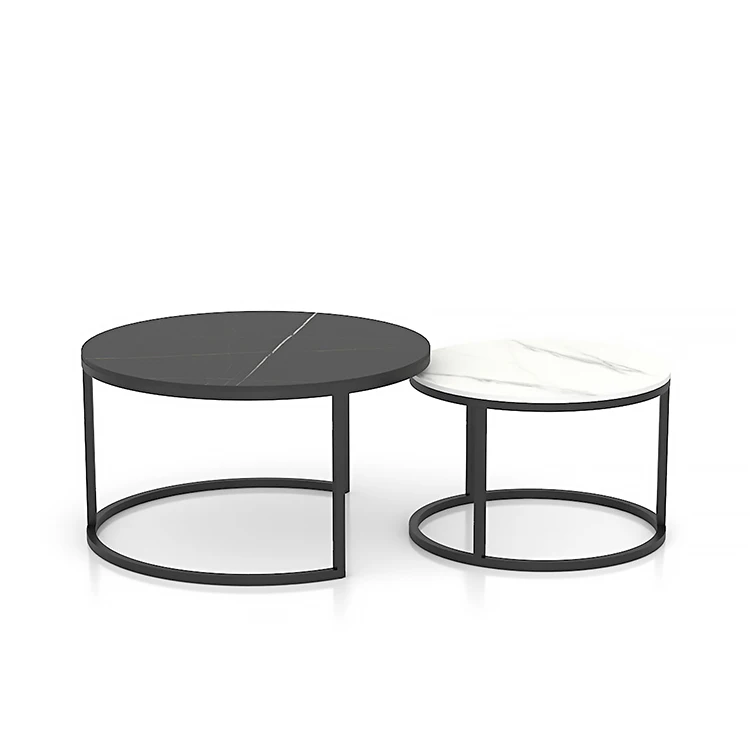 

Modern round Coffee and Dining Table with Rock Slab Marble for Living Room Factory Promotion Home Furniture