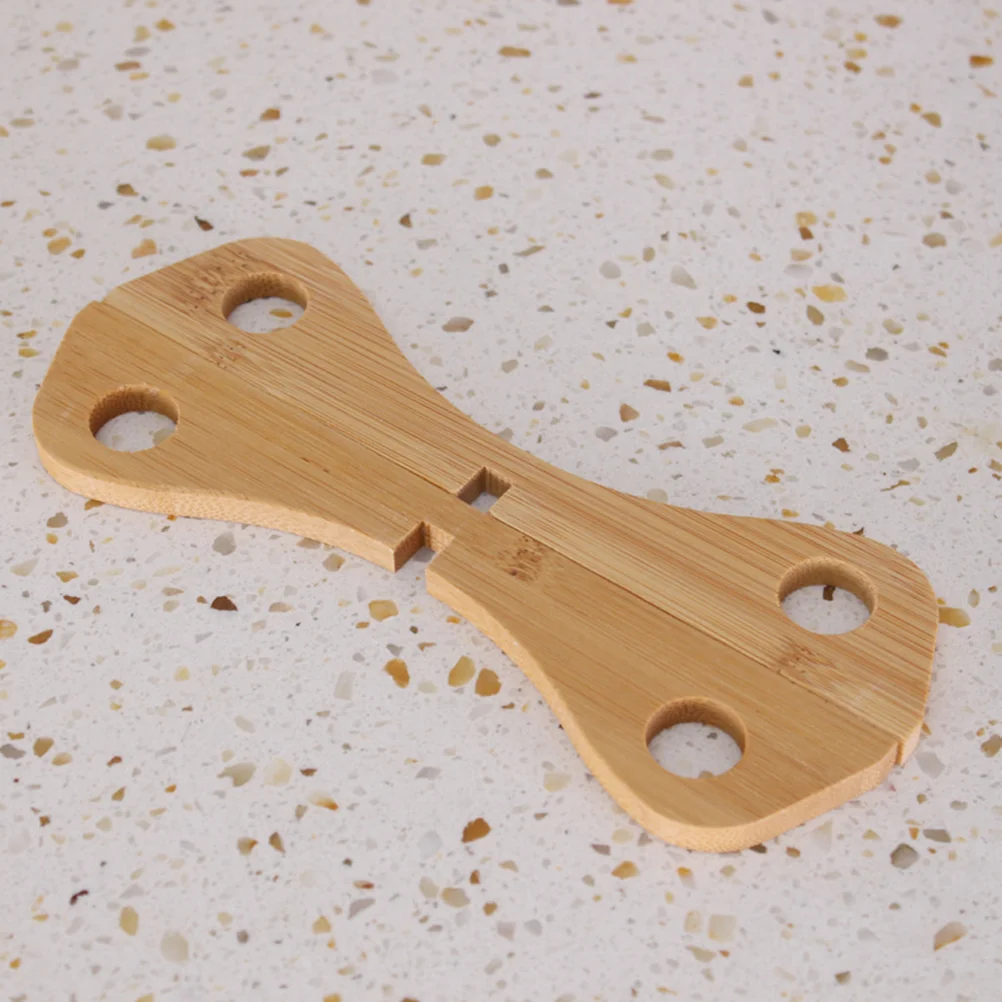 1pc Wooden Dish Rack Tableware Bottom Plates Shelving Racks Tray Cross Pot Rack Kitchen Accessories Wood Dish Rack