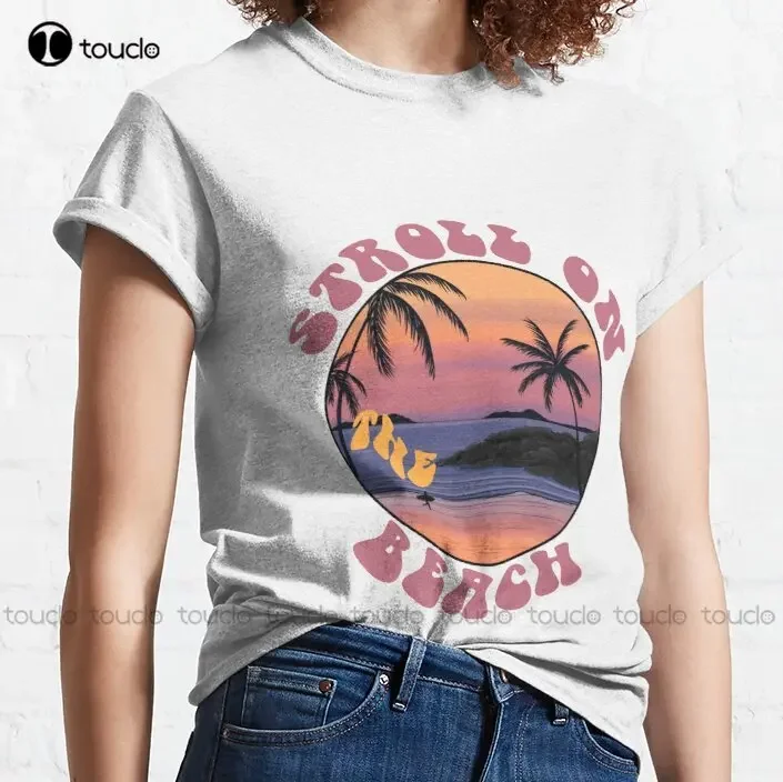 Stroll On The Beach Classic T-Shirt Volleyball Shirts Fashion Creative Leisure Funny T Shirts Fashion Tshirt Summer  Xs-5Xl Tee