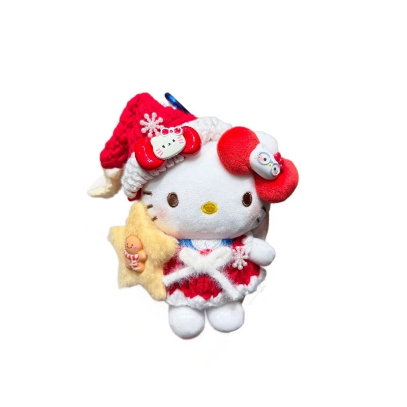 11cm anime olá kitty vestir-se dos desenhos animados boneca de pelúcia pingente pp algodão boneca de pelúcia kawaii chaveiro acessórios bonitos presente do feriado