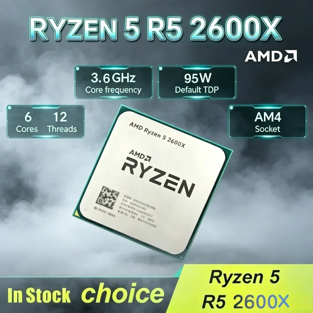 

Speedy Bestselling AMD Gaming Desktop CPU Ryzen 5 R5 2600X,6-Core 12-Thread 3.6GHz 95W,Socket AM4 Without Package