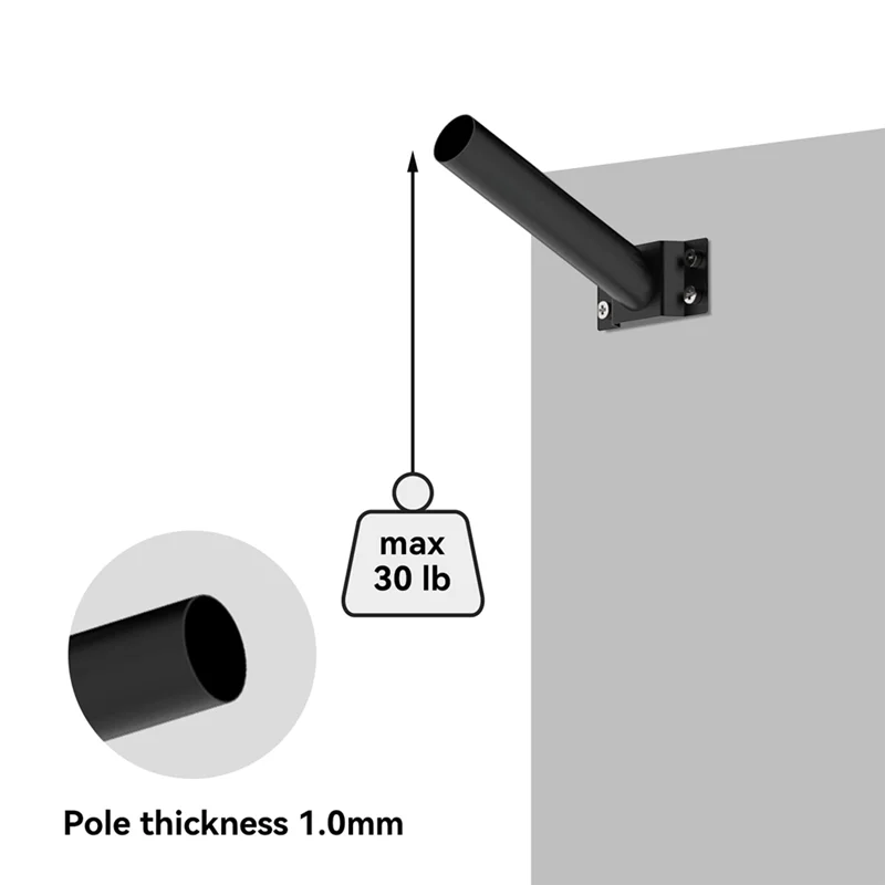 

A07F-Mounting Brackets Extension Arm For Outdoor Light Fixtures,9,5In Light Fixture Bracket Pole For Solar Street Lights