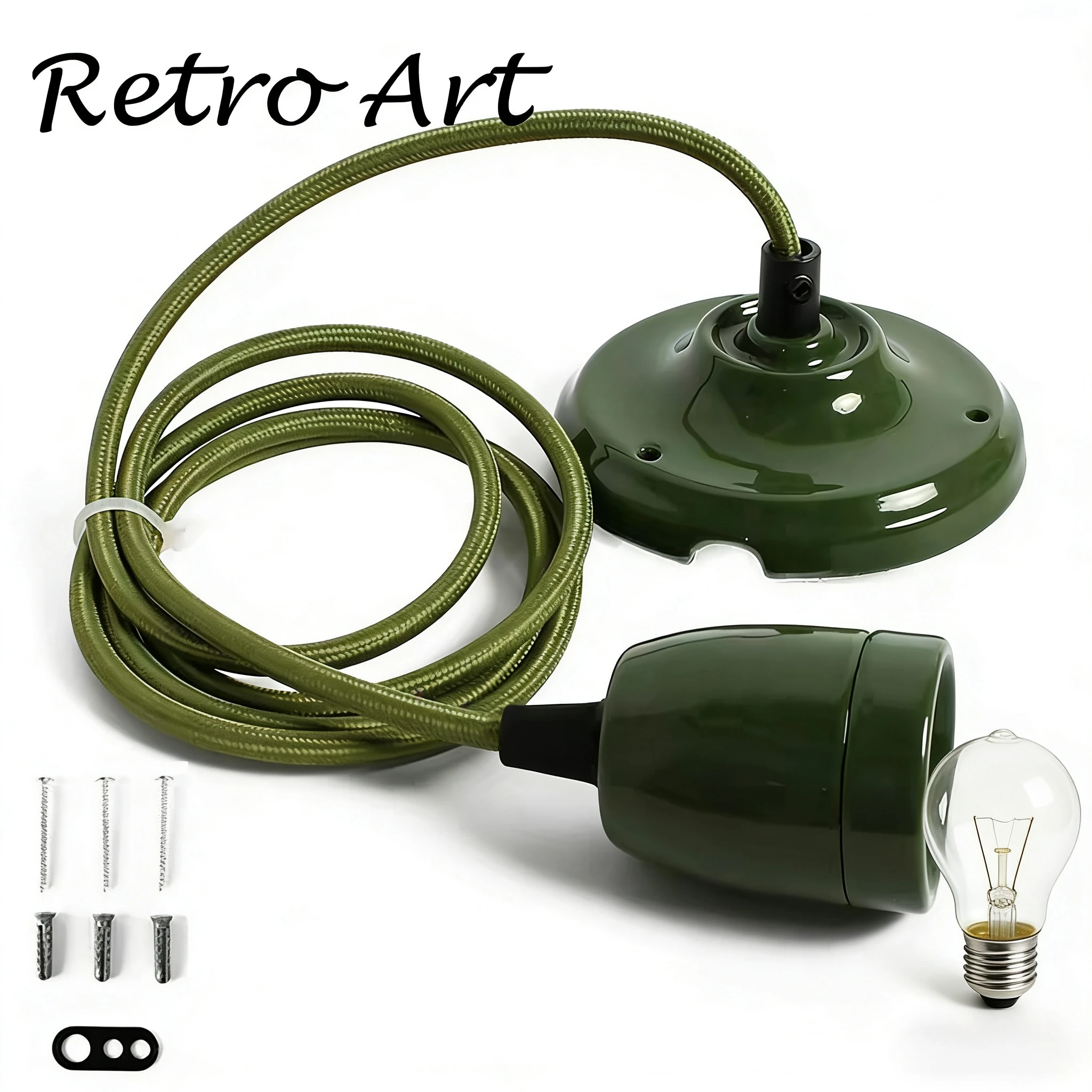 2026 Edison Ceramic Ceiling Lamp Cap DIY Hanging Light Assembly Decorative Pendant for Cafe And Restaurant Lighting