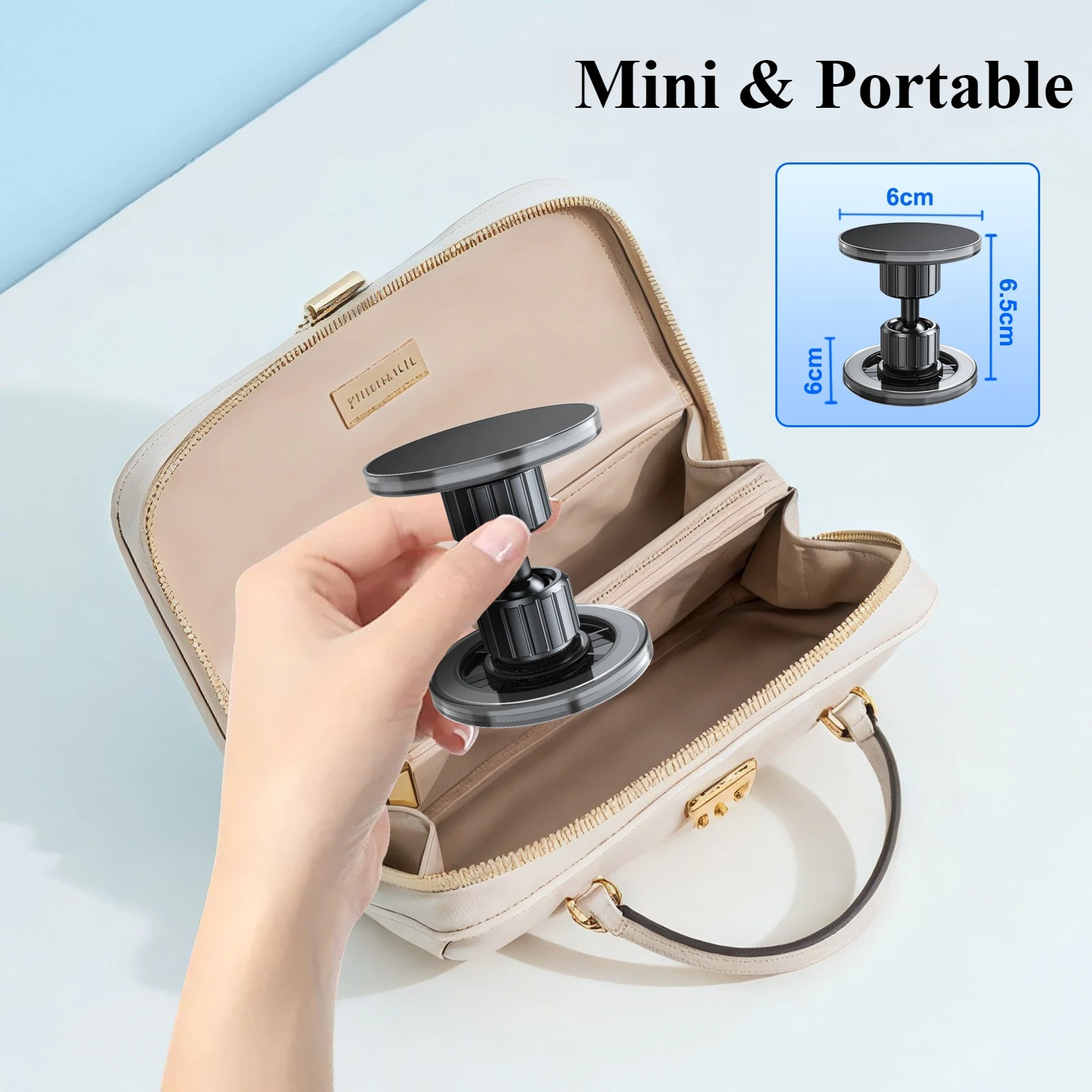 Supporto per telefono magnetico bifacciale Oatsbasf in metallo 360 ° Supporto per telefono girevole a doppio magnete universale per iPhone Samsung