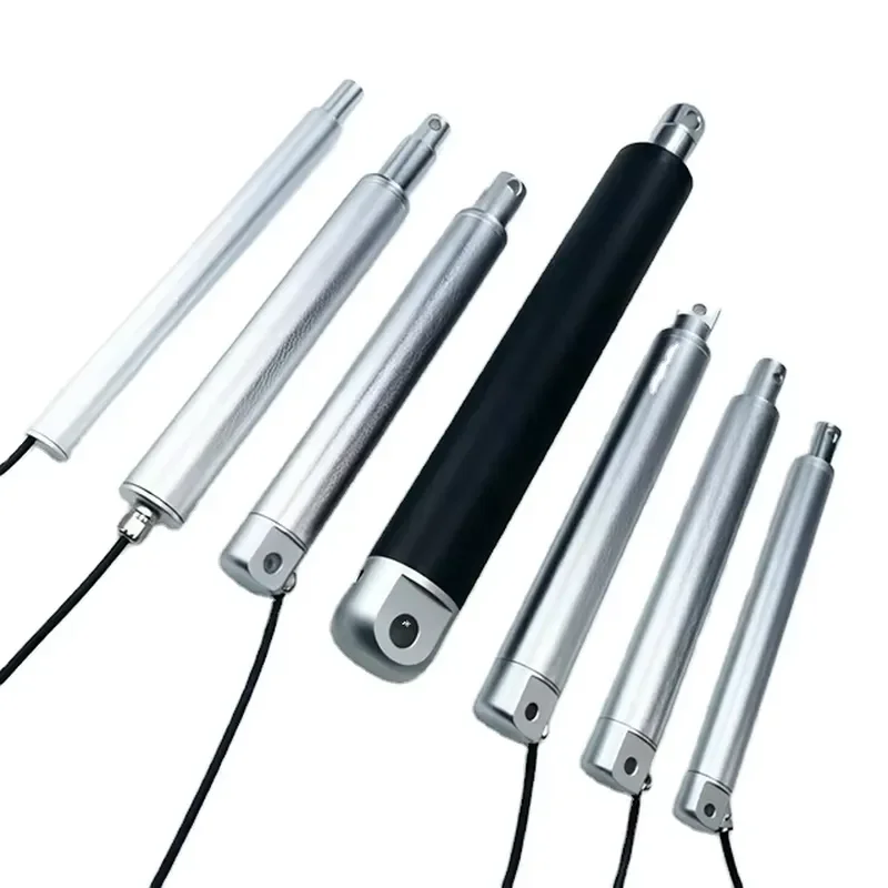 12V 24V DC Linear Actuator IP67 Waterproof Thin Tubular Electric Motor 1300N Load for Industrial Automation Marine Fan