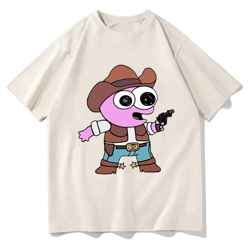 2026 Smiling Friends T-Shirts im Kawaii-Stil, 100 % Baumwolle, Grafikdruck, lässiges T-Shirt, reine Baumwolle, Rundhals-T-Shirts