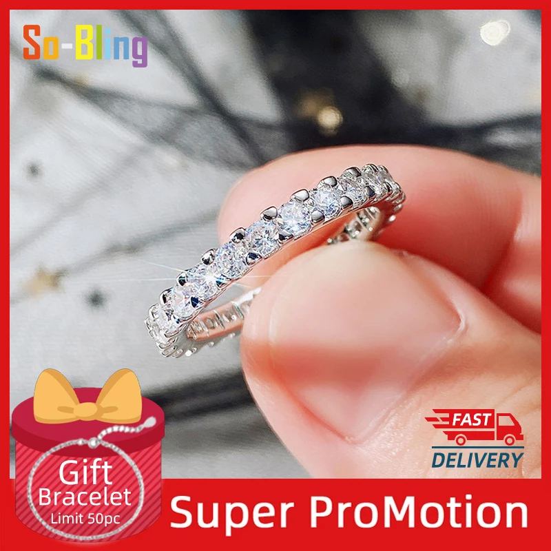 

So-Bling 0.25 Ct Moissanite Ring 925 Sterling Silver Engagement Wedding Ring for Women Jewelry