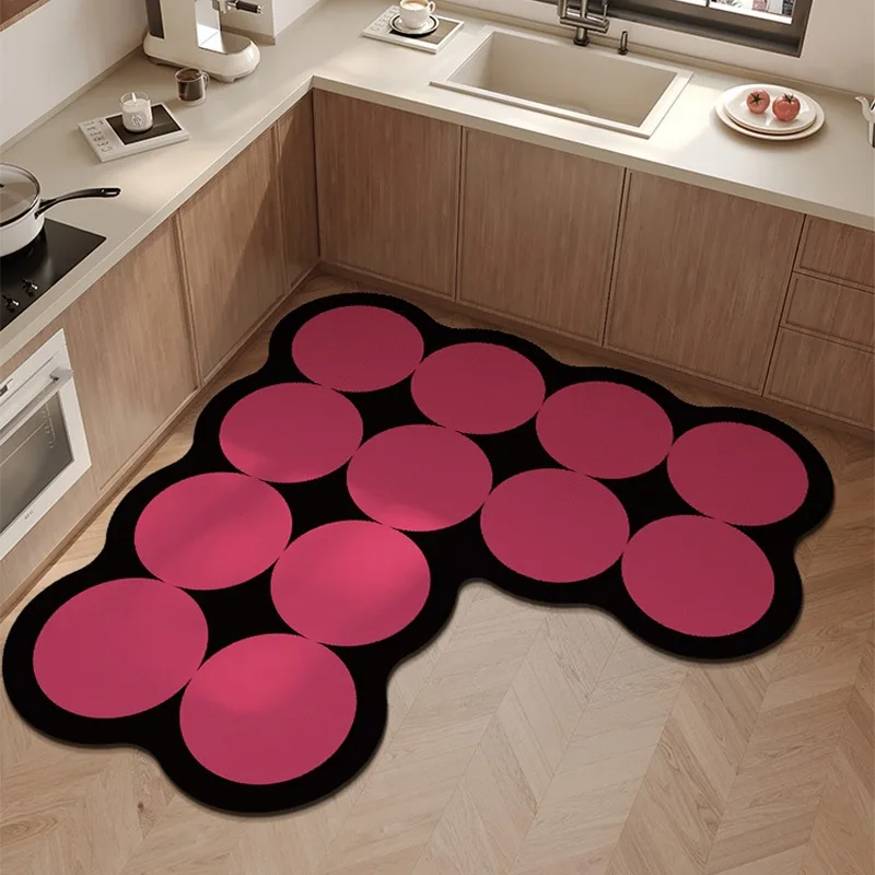 

Kitchen Floor Mats Non-slip Oil-proof Waterproof PVC Leather Carpets Home Dirt-resistant Wipe Clean Special Rug 주방 카펫 Alfombras