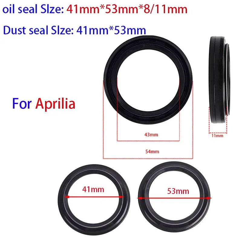 Fork Oil Seal 43x54x11mm For Aprilia RSV1000 Mille Tuono V4 R Dorsoduro 750 1200 Shiver Mana 800 Caponord Falco Front Fork Seal