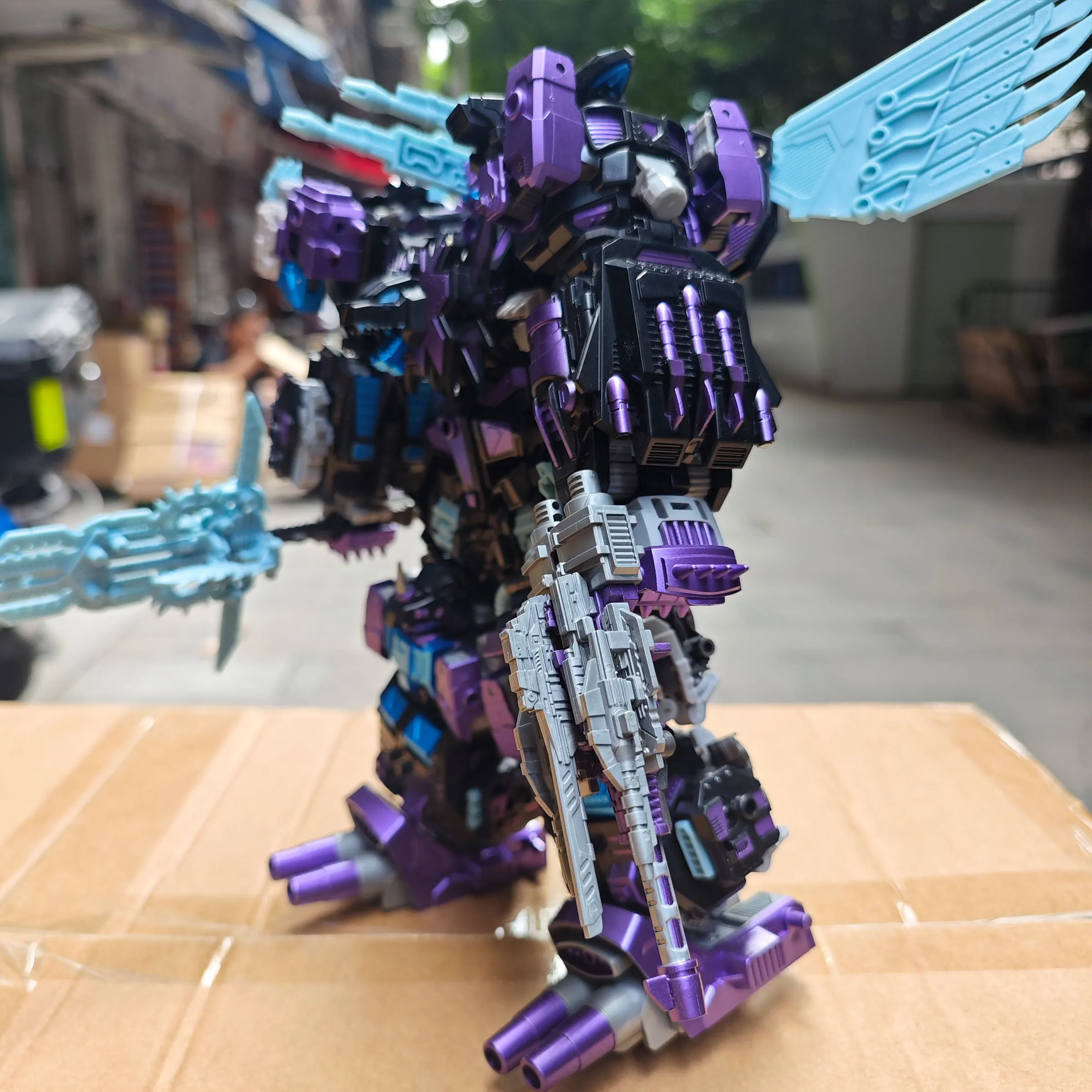 TENGYANG 30 CM DARK Predaking Transformation Predacons 5 IN 1 Action Figure Speelgoed GEEN DOOS