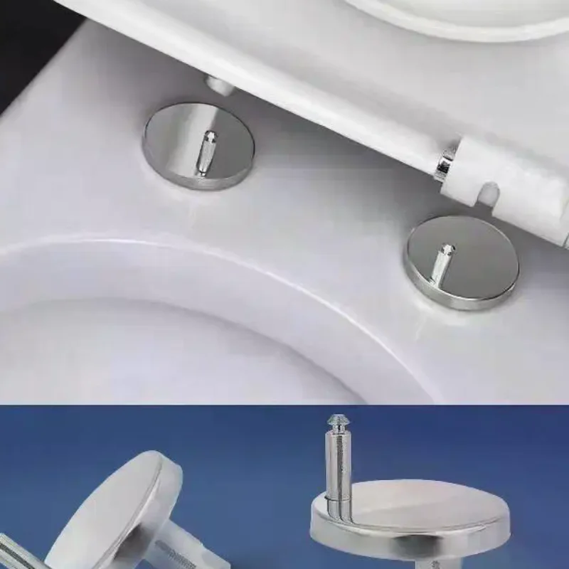 Toilet Seats Toilet Hinges Accessories Fixing Bolts Plumbing & Fixtures Stainless Steel Toilet Lid Hinge For Back-to-wall 1Pair