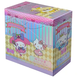 Scatola originale di vendita calda Sanrio Hello Kitty Kuromi Cinnamoroll Cartoon collezione di carte da gioco da collezione giocattolo regalo per bambini muslimah