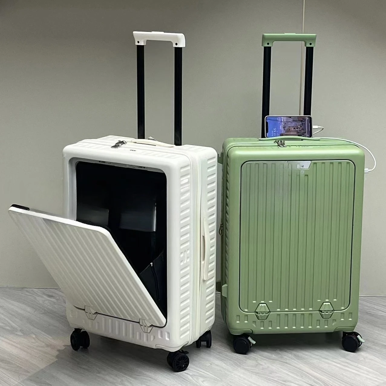 

Front opening, suitcase, women's new model, ultra-light.