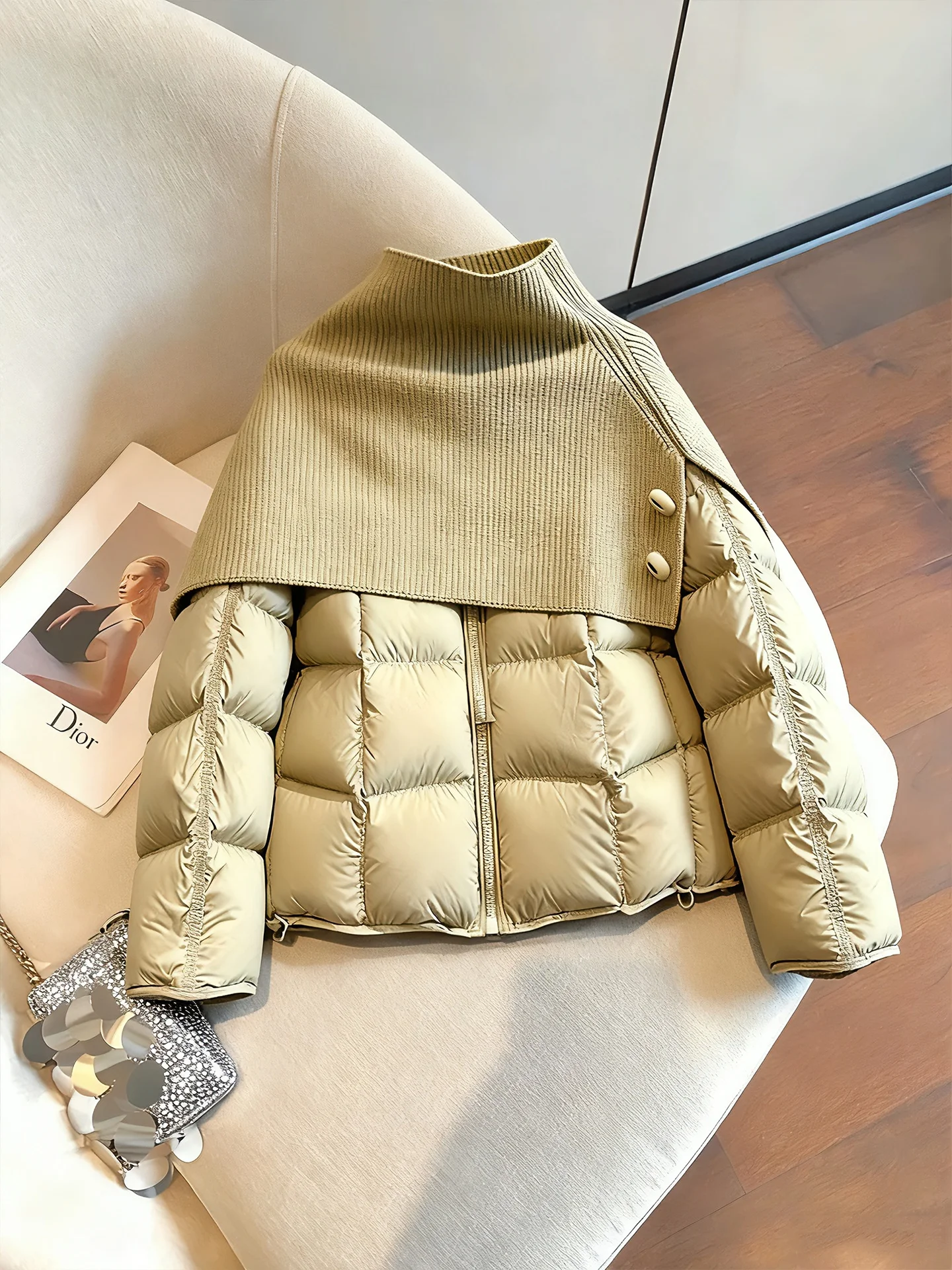 Thickened Comfortable Warm Cotton Jacket Women's Casual Style Autumn Winter Outerwear Fashionable Versatile Straight Cut Design
