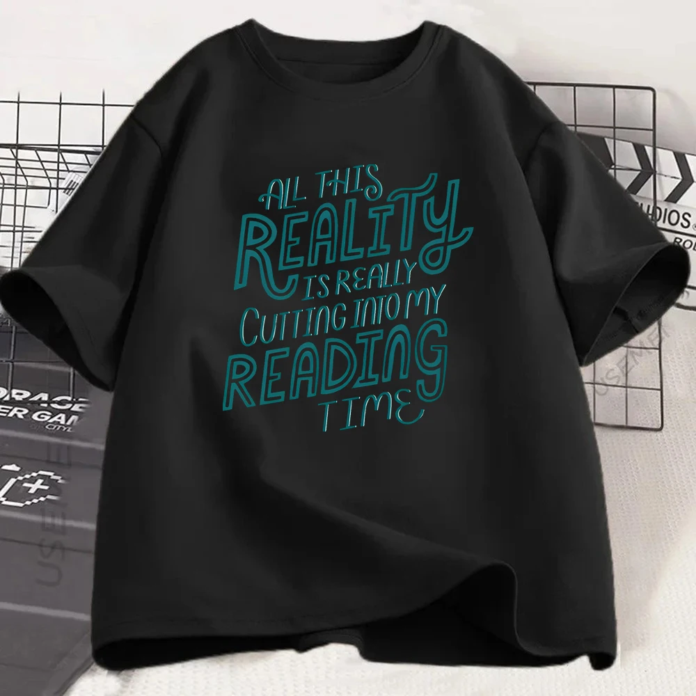 Aesthetic Reading T Shirt Retro Bookish Graphic Tee Bookworm Slogan Top Funny Quote Shirt Summer Fashion Clothing Apparel