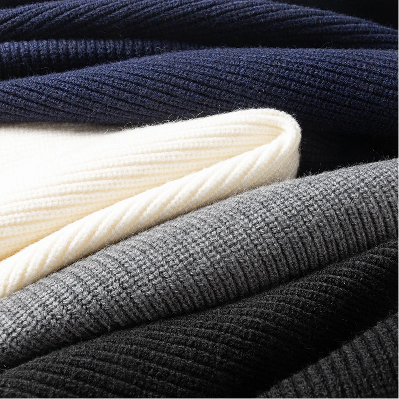 Erschwinglicher Luxus Herren Langarm-Pullover Jacke Rundhals Echte Tasche Einreihiger Strickpullover Klassischer Trend Herrenkleidung – Detail 7