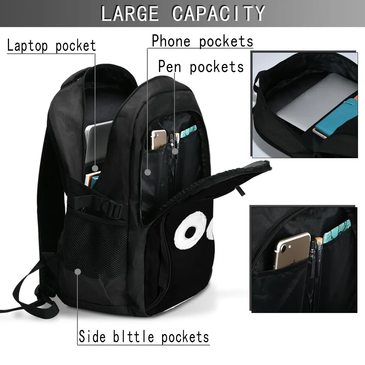 Porta USB Notebook Bags, Moda Tote, Viagem, Caminhadas Mochilas