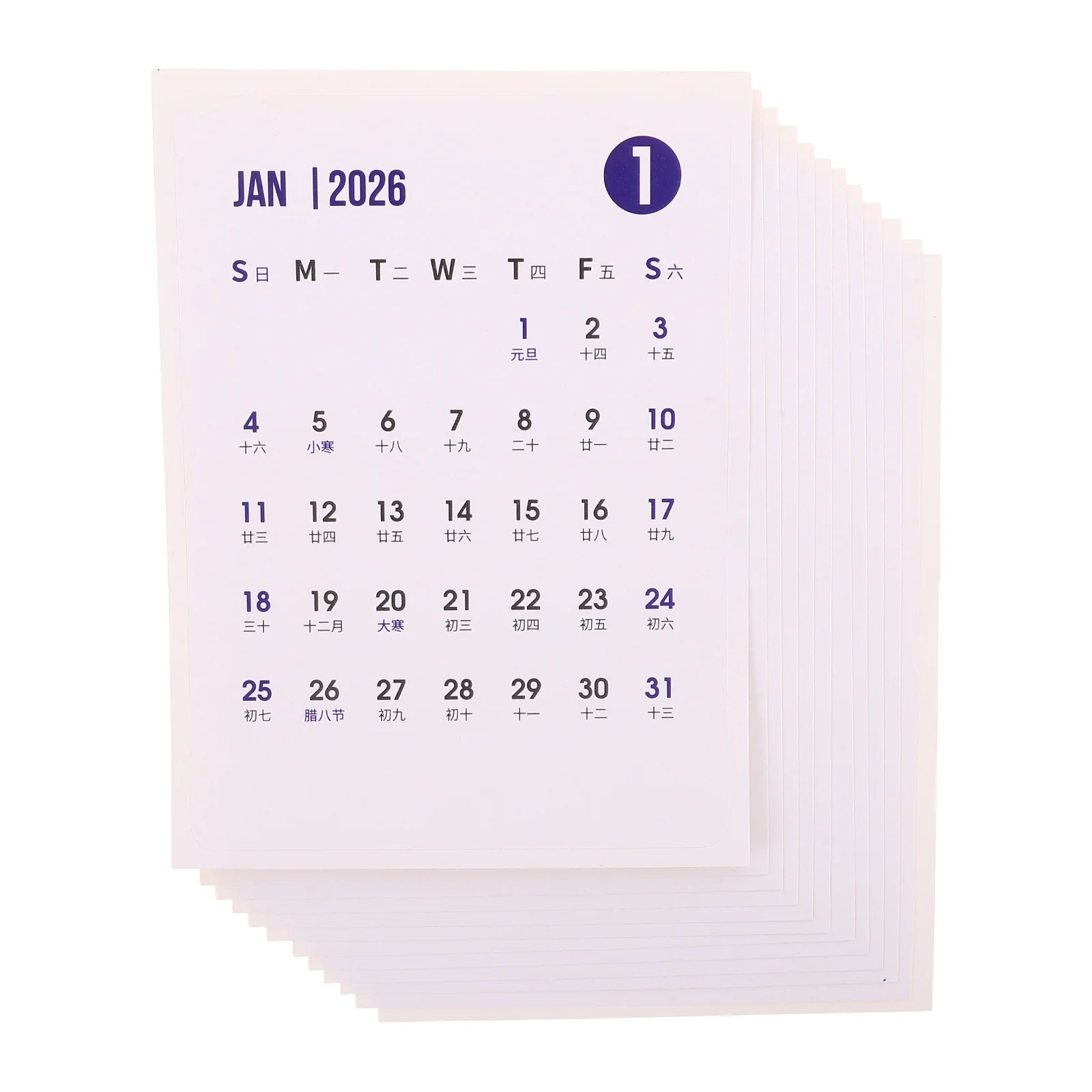 

1 комплект, наклейка-календарь 2026, креативный дизайн, самоклеящаяся этикетка-планировщик на месяц для стола, настенного журнала на холодильнике