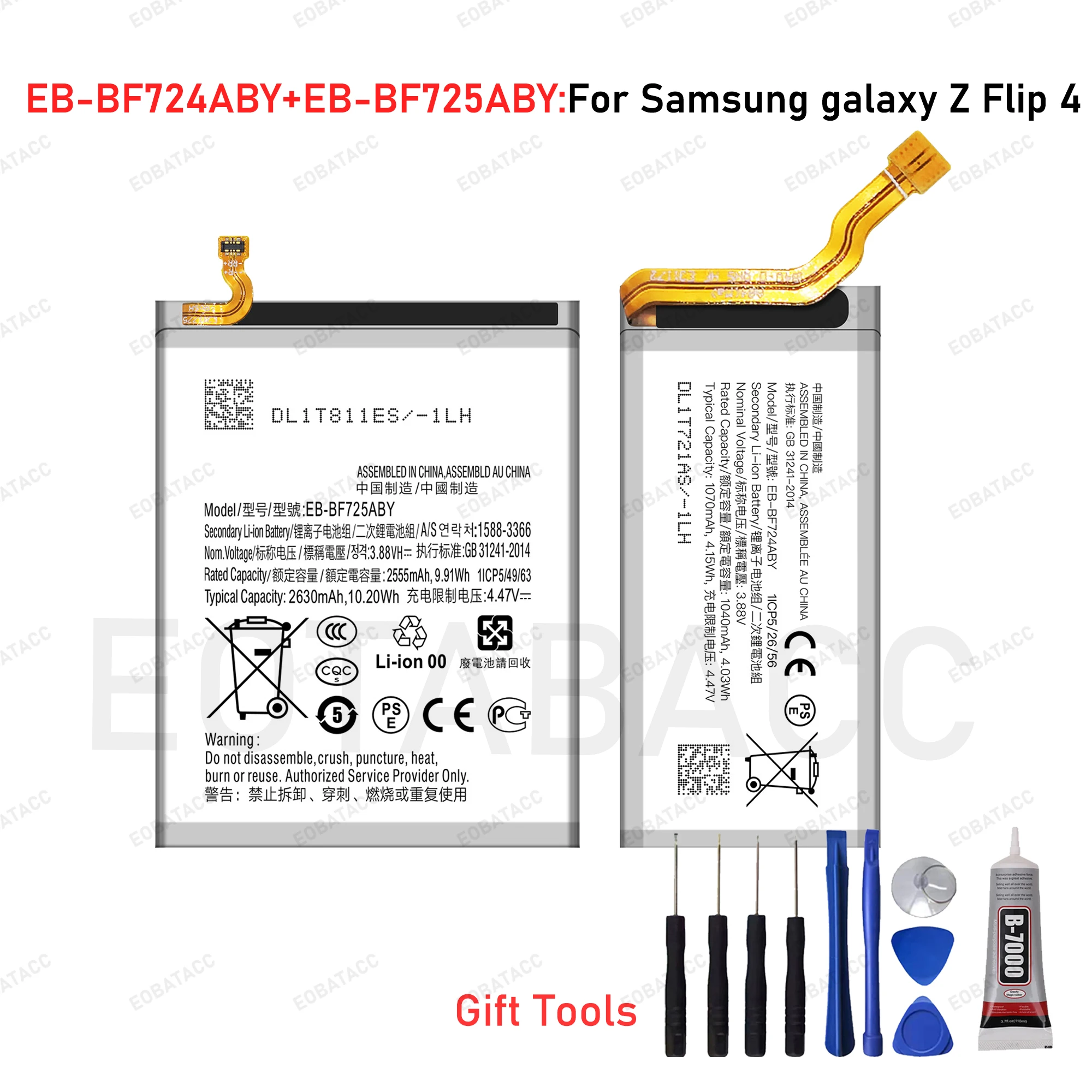 Brand New Battery For Samsung Galaxy Z Flip 3 4 5G 4G Z Fold 1 2 3 4 F711 F712 F724 F916 F917 F926 F927 F936 F937 Phone+Tools