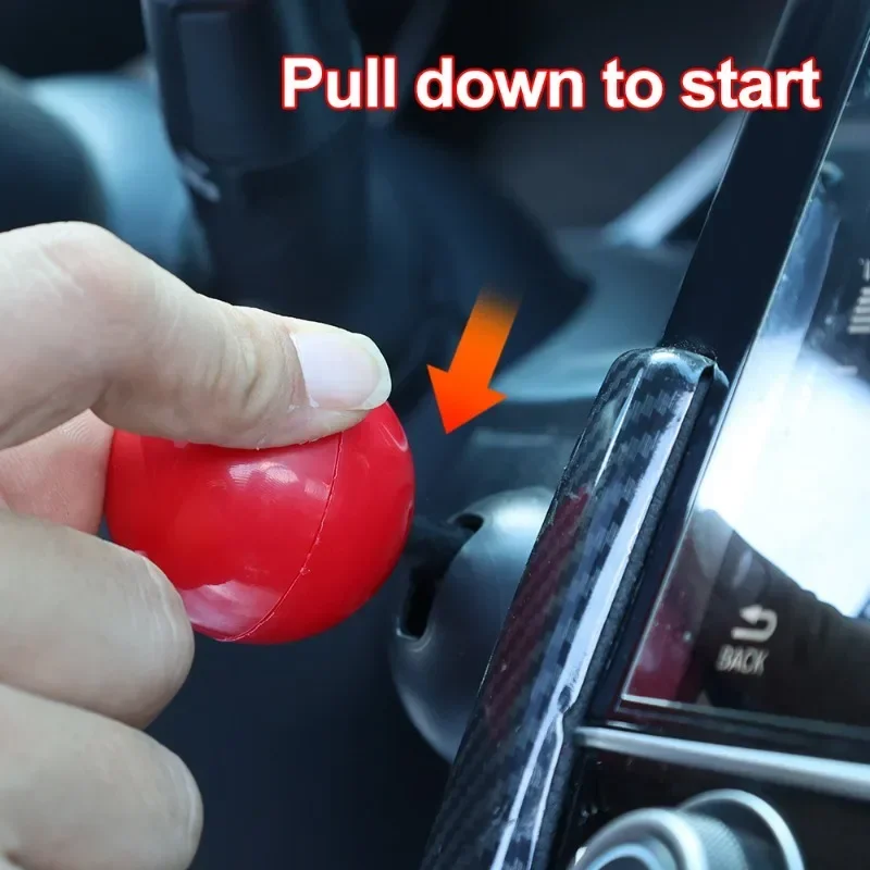 2024 Start Button Push Start Auto Ignition Button Cover Automotive One-Touch Button Rocker Car Engine Push Start Stop Lever