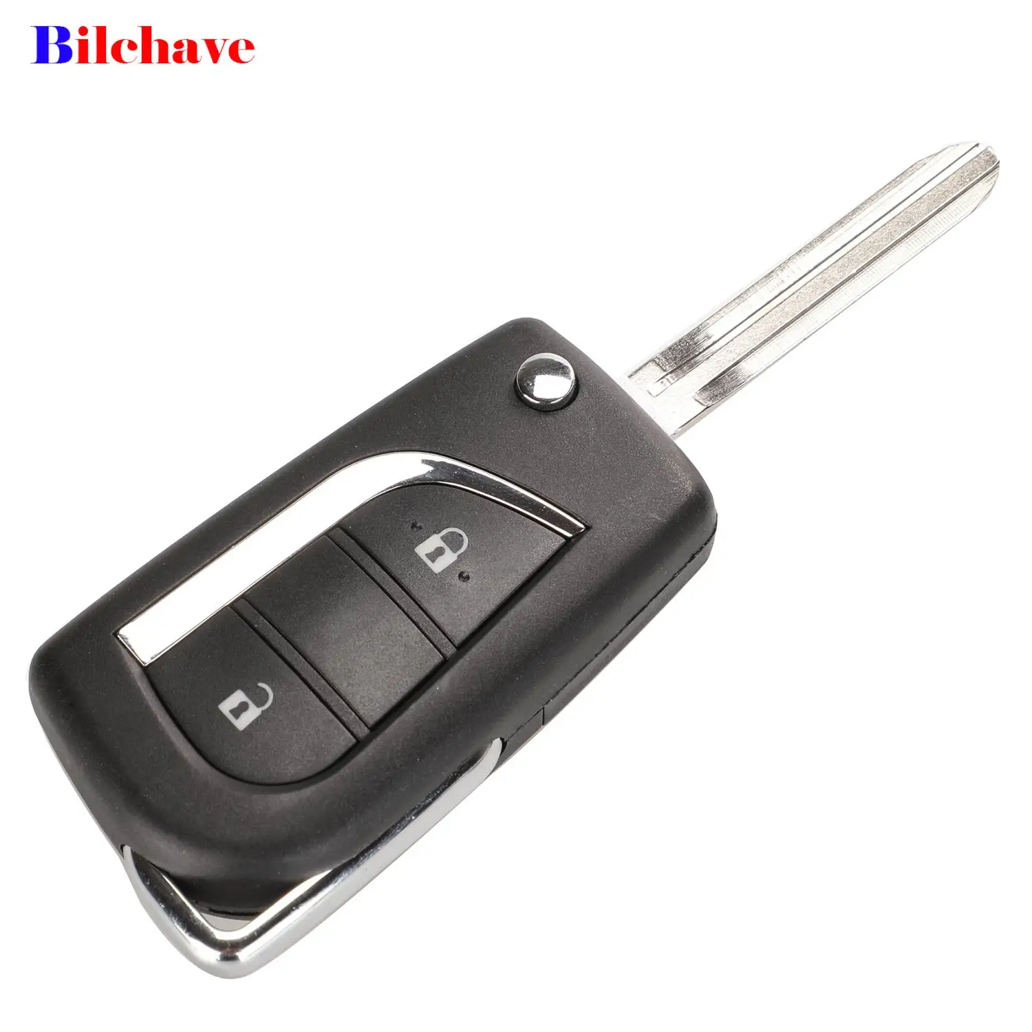 jingyuqin 2/3 Buttons Flip Remote Car Key Shell For Toyota 2014 RAV4 Levin Camry Reiz Highlander Corolla Yaris Toy43 Toy48 Blade
