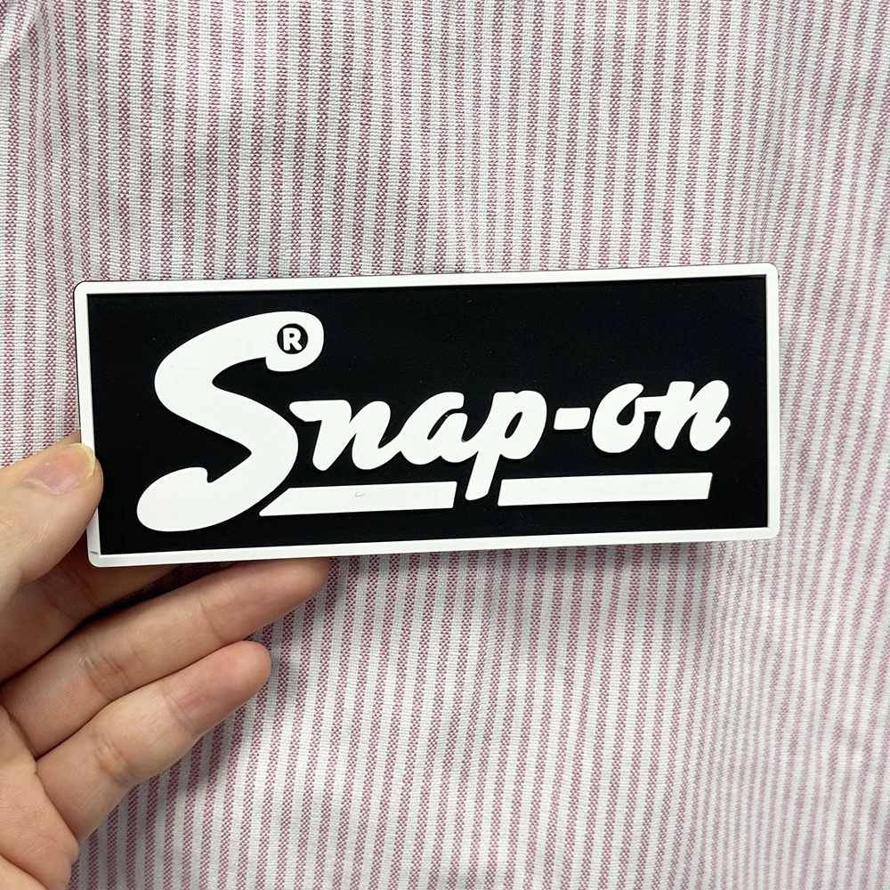

5" x 2" BIG THICK 3D RUBBER For Snap on Tool Box Name Plate Emblem Logo With Adhesive Backing