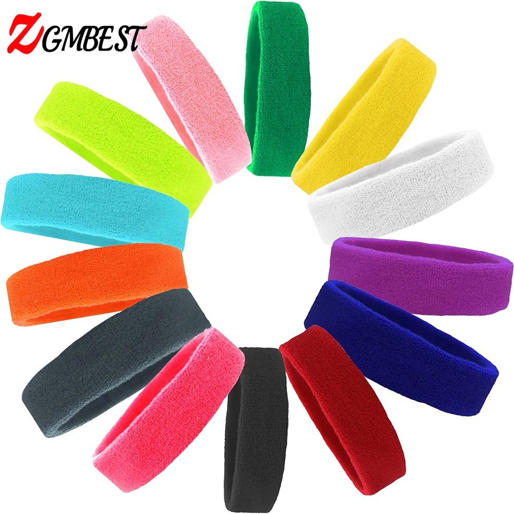 

Мужские спортивные повязки на голову, хлопковые спортивные повязки на голову, махровая ткань, впитывающая влагу, спортивные баскетбольные повязки для бега, йоги, тренажерного зала, женские головные уборы