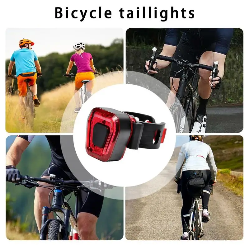 Bicycle Rear Light 300mAh Fast Charging Bicycle Tail Lights Rear Bicycle Flashlight Mini Road Cycling Lights Safety Red LED