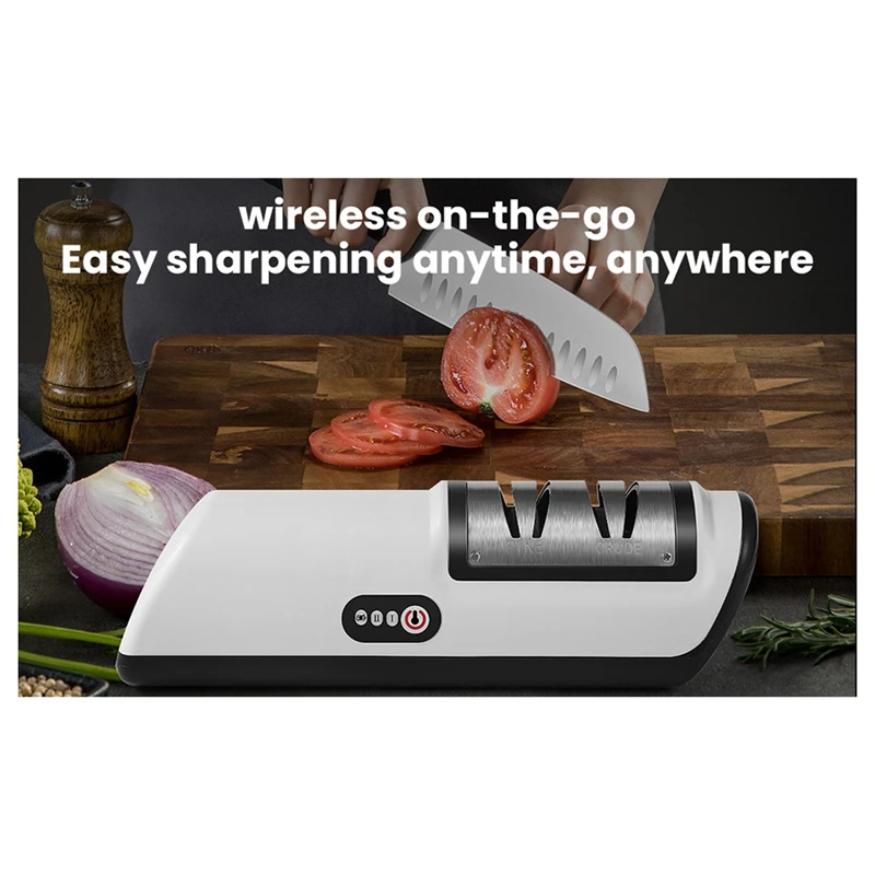 เครื่องเหลามีดไฟฟ้าในครัว 4 Gears เครื่องเหลามีดไฟฟ้าอุปกรณ์ครัวสีส้ม