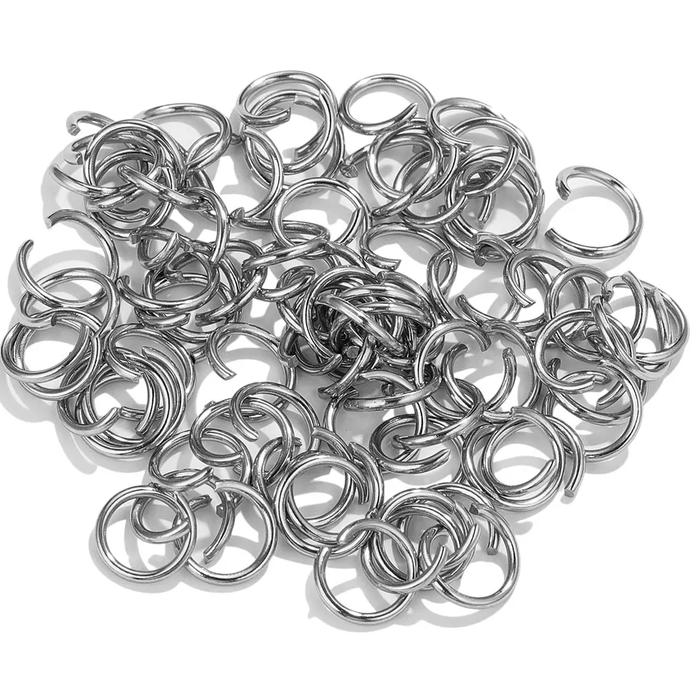 200pcs Stainless Steel Open Jump Rings For Jewelry Making Supplies DIY O-ring Connectors For Jewelry Materials Parts Wholesale