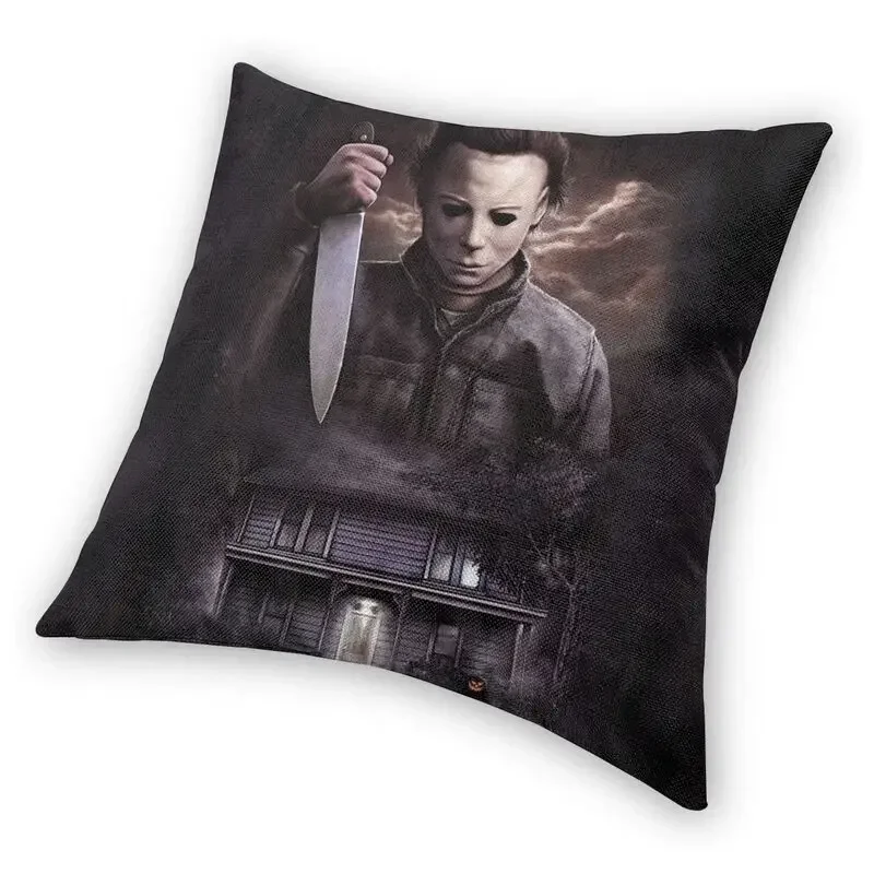 Michael Myers Halloween Horror Movie Square Throw Pillow Case Home Decor 3D Printing Cushion Cover for Sofa Fashion Pillowcover