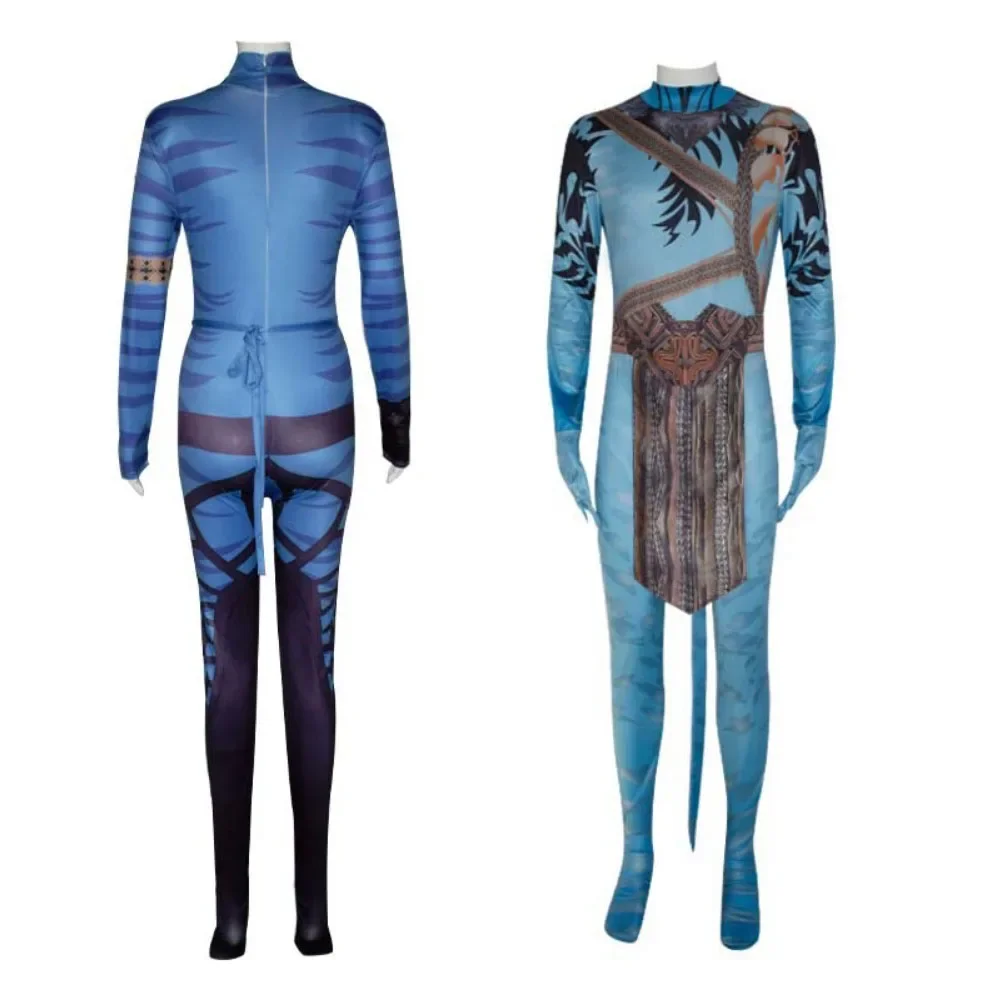 

Movie Avatar Jake Sully Cosplay Neytiri Costume 3D Printing Jumpsuits Women Men Zentai Bodysuit Halloween Carnival Party Suit