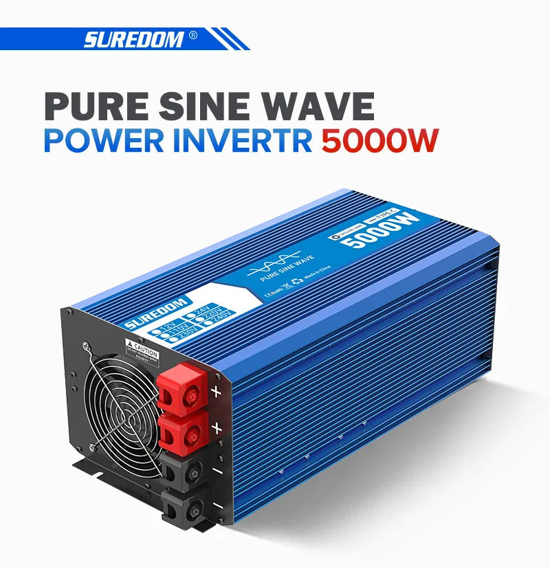5000W High Efficiency Inverter Pure Sine Wave Peak Power 10KW Battery Voltage Converter For Car Home Outdoor Electricity Supply
