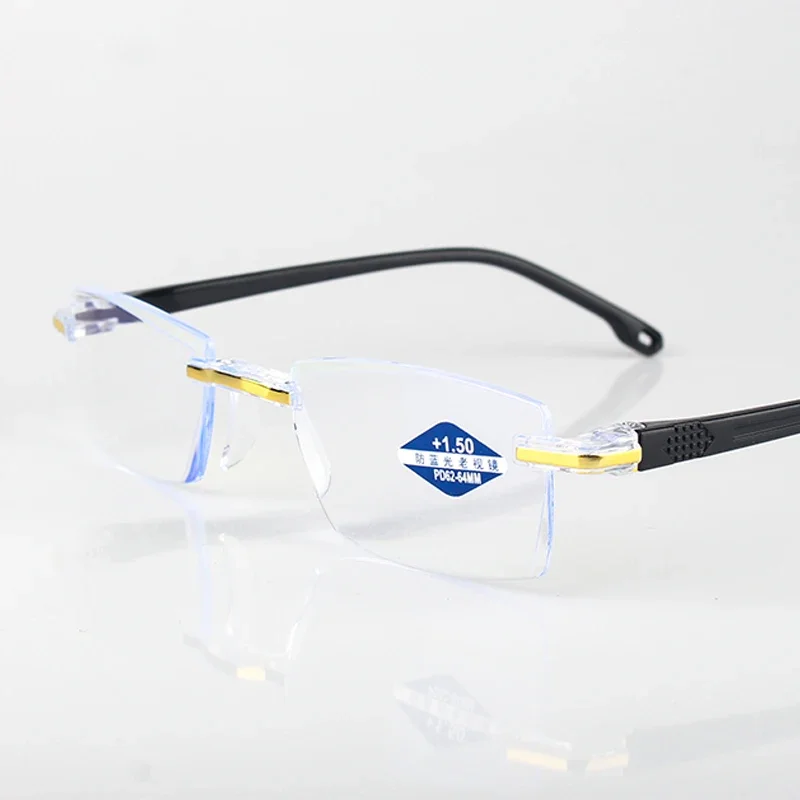 1Pc Men Smart Glasses with Automatic Adjustment Magnifying Reading Glasses Progressive Multifocus Anti-blue Light Eyewear 0-+4.0