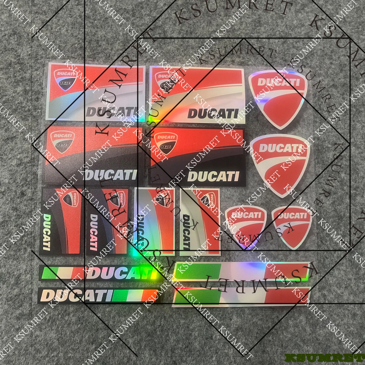 

Набор наклеек для мотоциклетного шлема Ducati с лазерным эффектом