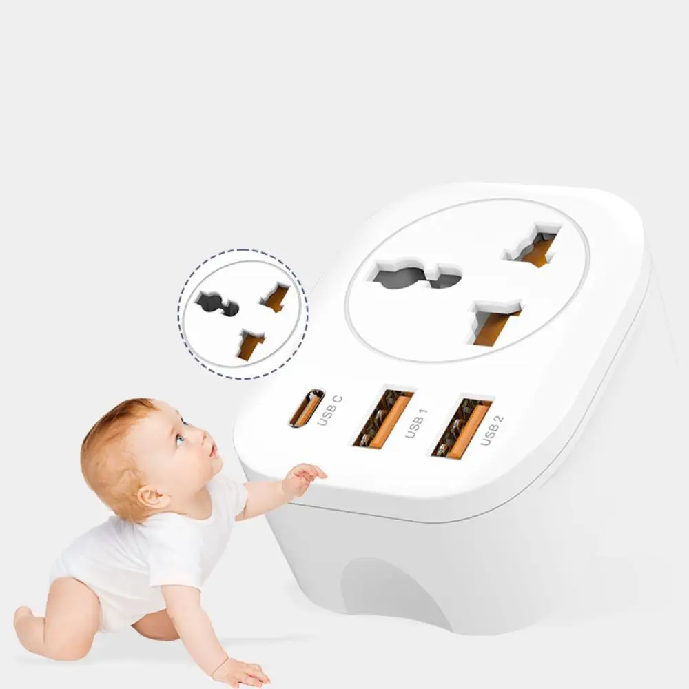 ปลั๊กไฟหลายช่อง 2500W ชาร์จเร็ว พร้อมพอร์ต USB มาตรฐาน ปลั๊กไฟแบบ EU และ UK ปลั๊กต่อพ่วงสำหรับแท็บเล็ต