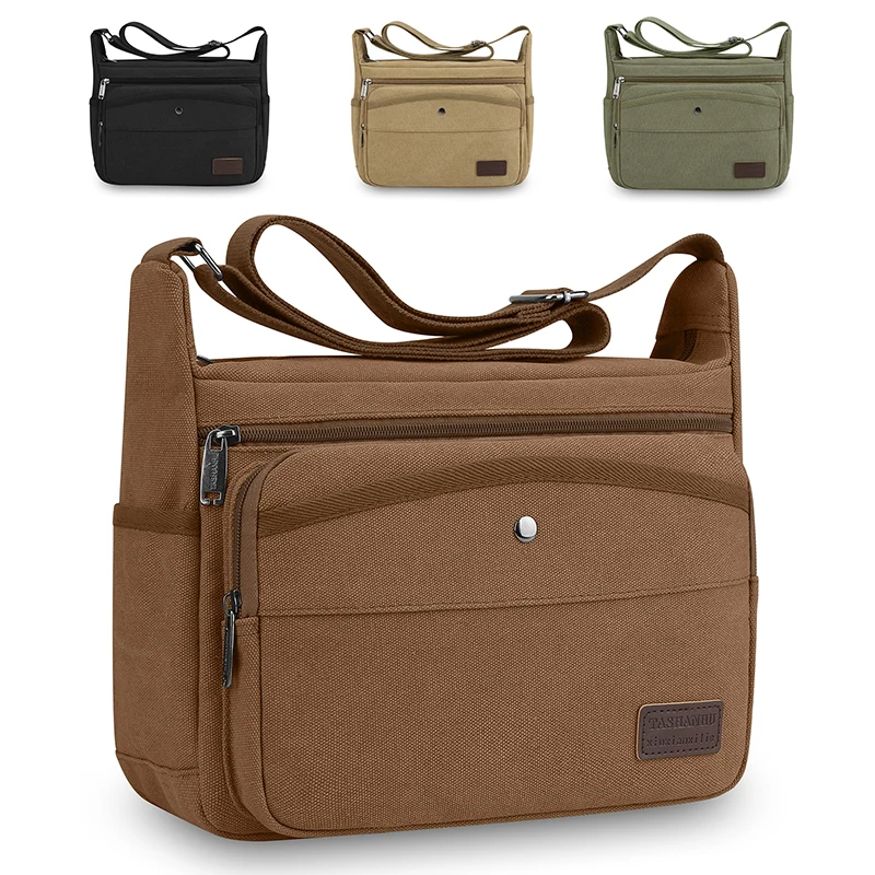 

Простые мужские холщовые сумки на плечо, повседневные дорожные сумки через плечо для мужчин, сумки-мессенджеры, модные сумки на плечо высокого качества