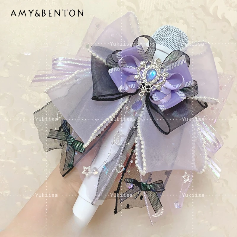 Handmade Bow Dopamine Colorful Diamond Lace Splicing Girl Hair Accessoires All Match Support Decorative Sweet Cute Hair Bows