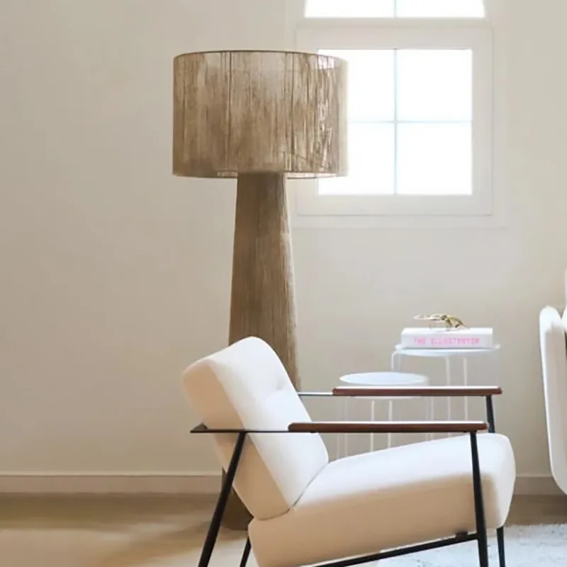 

Living room decoration floor lamp wabi sandy wind villa living room