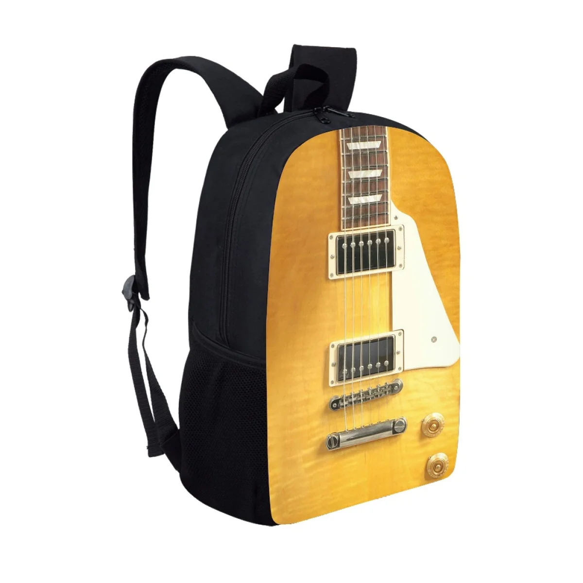 Fashion Guitar Backpack Primary Secondary School Students Girls Boys Schoolbag Internal Pocket Adults Handbag Teenage Satchel