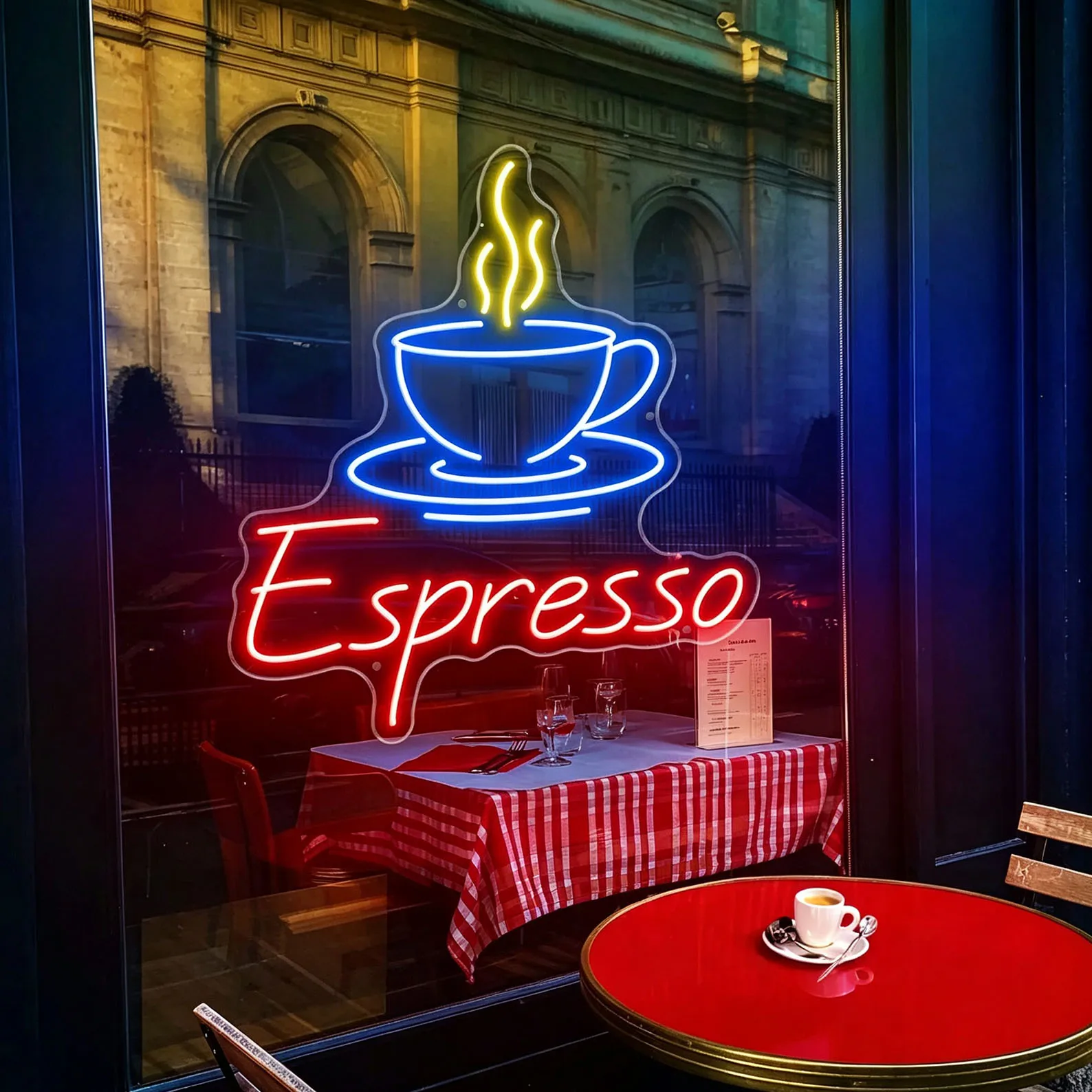 Espresso LED Neon Sign,Espresso Wall Line Art,Espresso Glow Neon Light Sign,Coffee Shop Cafe Counter Neon Decor,Business Sign