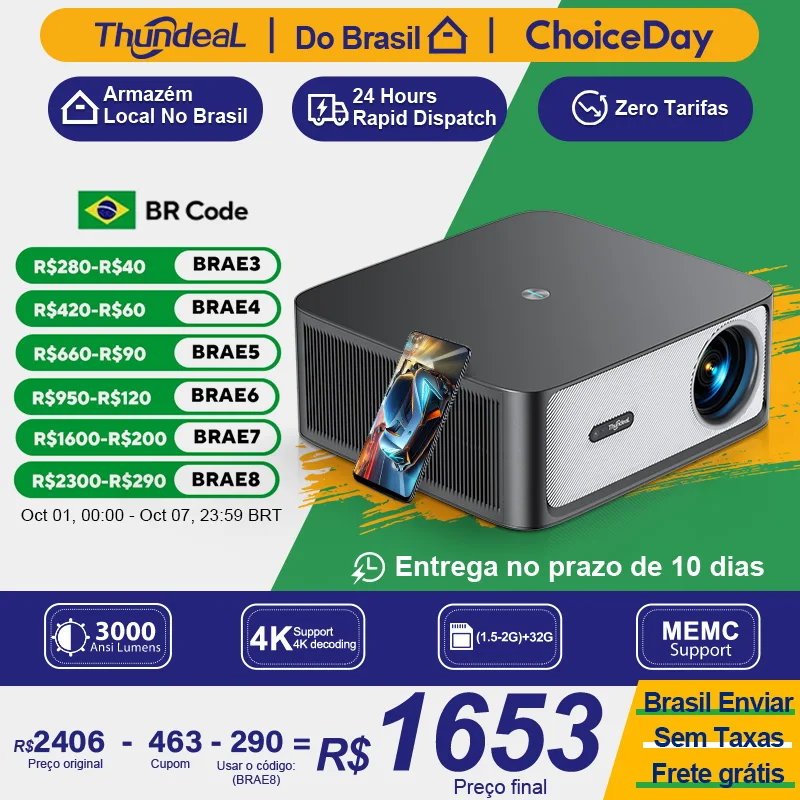 ThundeaL 1080P Projetor WiFi Full HD Projetor TD98Pro Android 4K Filme de Vídeo TD98 Pro Smart TV Telefone Home Theater Cinema Feixe projetor 4k projetor portátil projetor 4k portátil placa de vídeo projetor 4k android