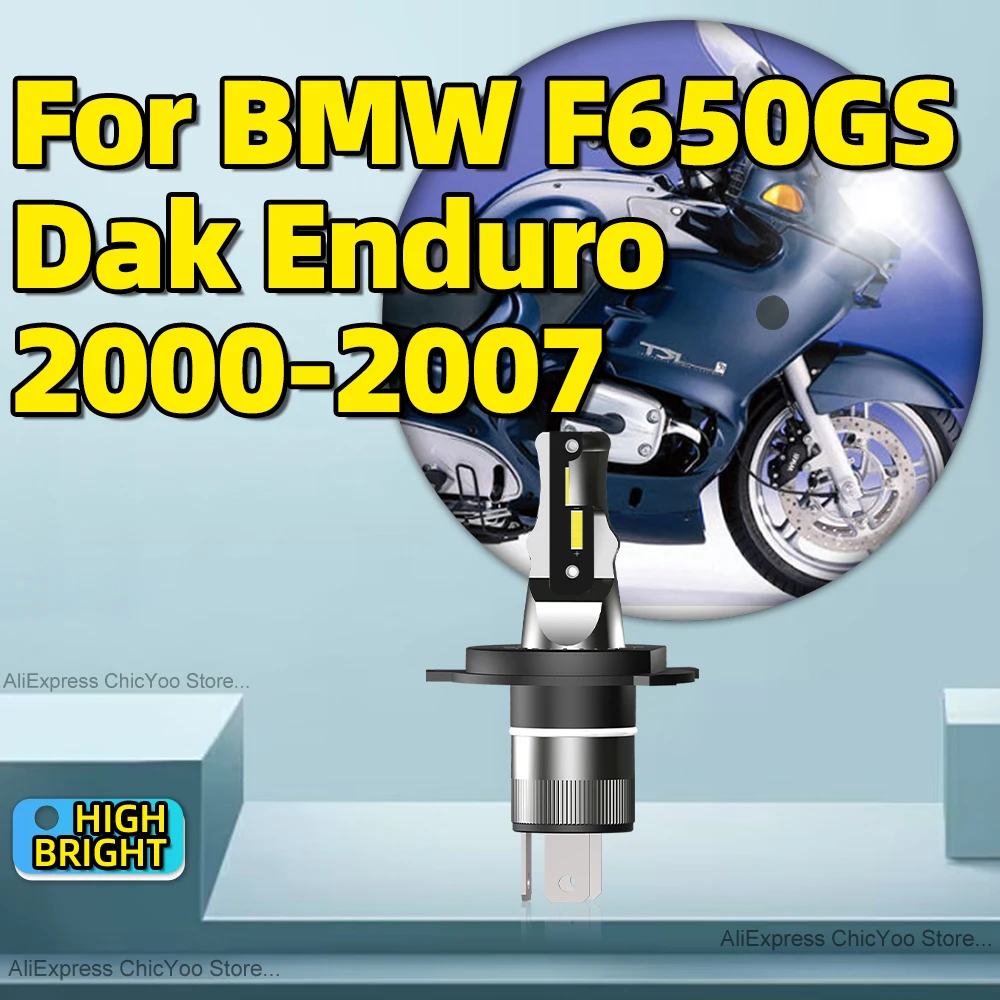 

1Pcs Motorcycle 120W H4 LED Bulbs Headlight 6000k Wireless For BMW F650GS Dak Enduro 2000 2001 2002 2003 2004 2005 2006 2007