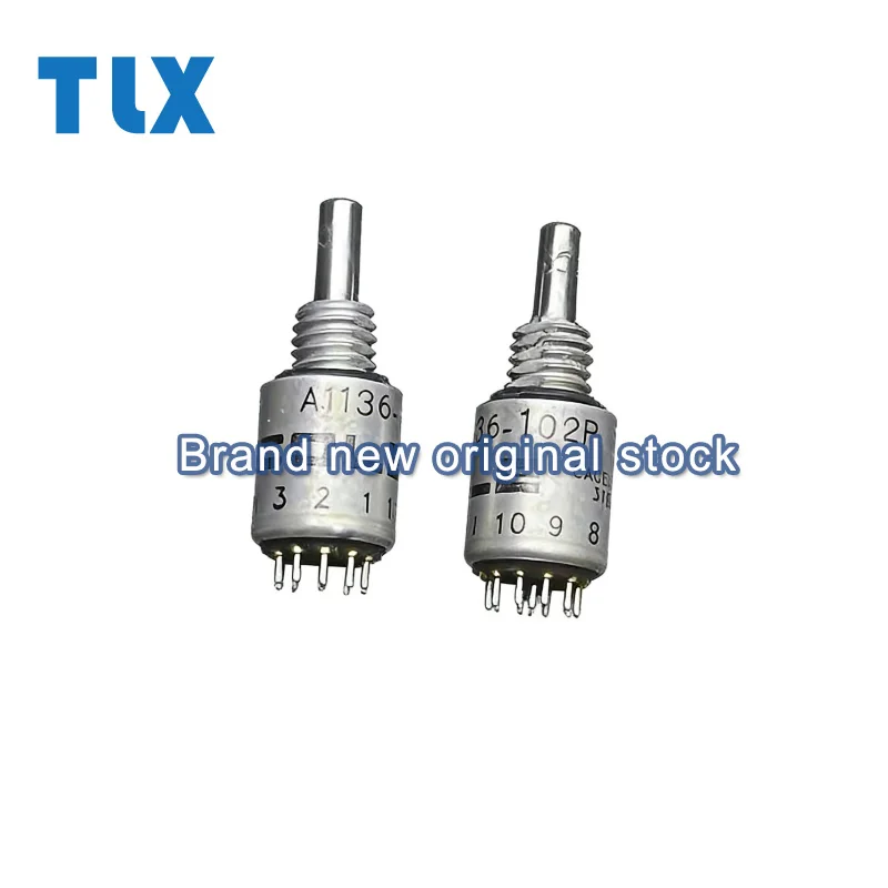 1PCS Brand new A1136-102P A1136 102P 30° angled single-layer rotary switch, miniature rotary switch